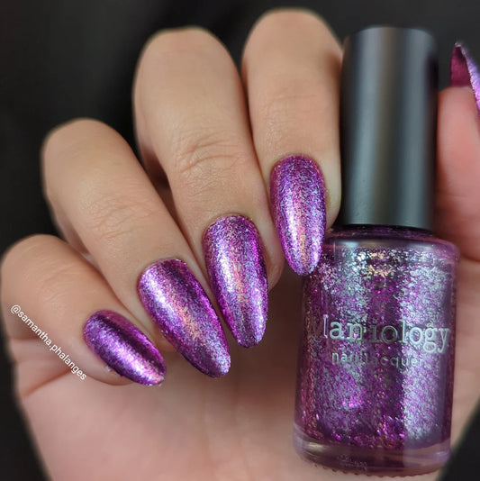 Rustic Charm: Plum Perfect (P169) - Purple with Silver Glitter Jellies Nail Polish