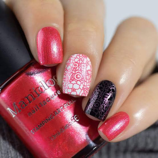 Lehua (B342) - Metallic Salmon Pink Stamping Polish